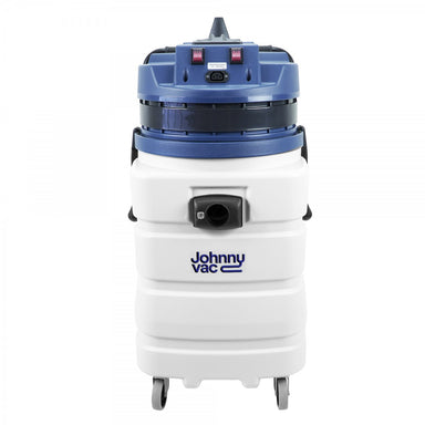 Front view of the Johnny Vac Ghibli Heavy Duty Wet & Dry Vacuum JV420HD with brush and accessories on a white background