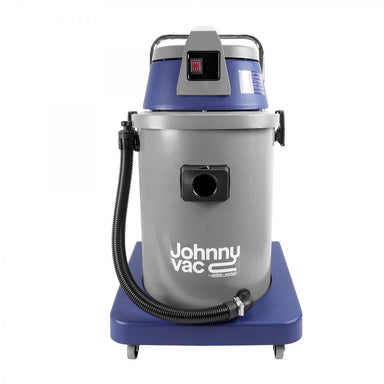 Front view of Johnny Vac Ghibli Wet & Dry Vacuum JV400D 10 Gal with brushes and accessories on white background