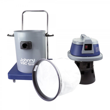 Dust collector and vacuum part of Johnny Vac Ghibli Wet & Dry Vacuum JV400 10 Gal on white background.