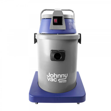 Front view of Johnny Vac Ghibli Wet & Dry Vacuum JV400 10 Gal with brushes and accessories on white background