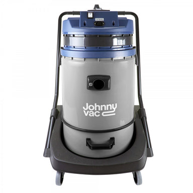 Front view of Johnny Vac Ghibli Wet & Dry Vacuum JV403P 16 Gal with brushes and accessories on white background