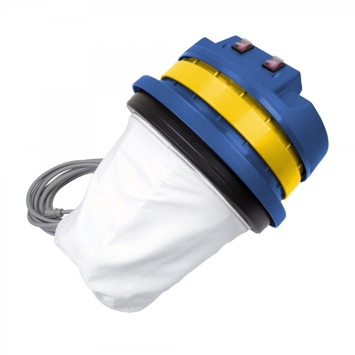 Dust collector of Johnny Vac Ghibli Wet & Dry Vacuum JV420M2 18.5 Gal with brushes and accessories on white background