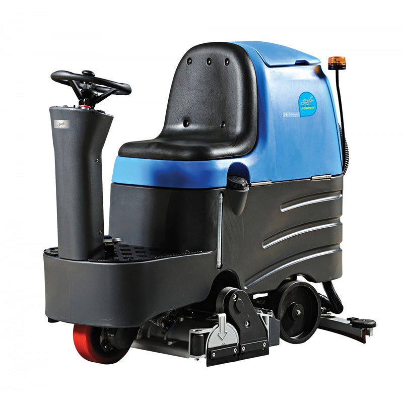 Full body view of the Johnny Vac Rider Scrubber 25 1/2 inch (648 mm) with battery and charger included