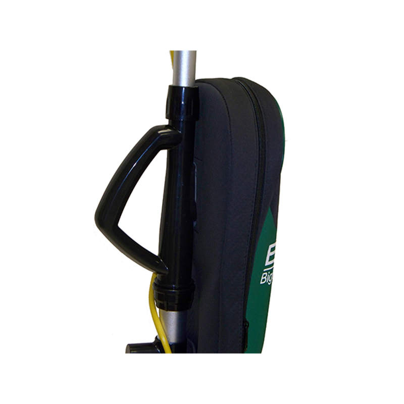  Close-up of the handle on the Bissell BGU8000 Upright Vacuum.