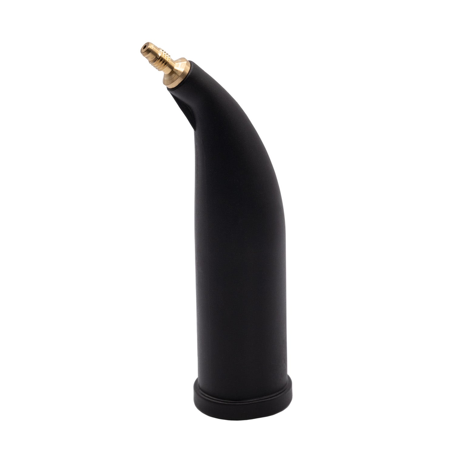 Black and gold nozzle on a white background