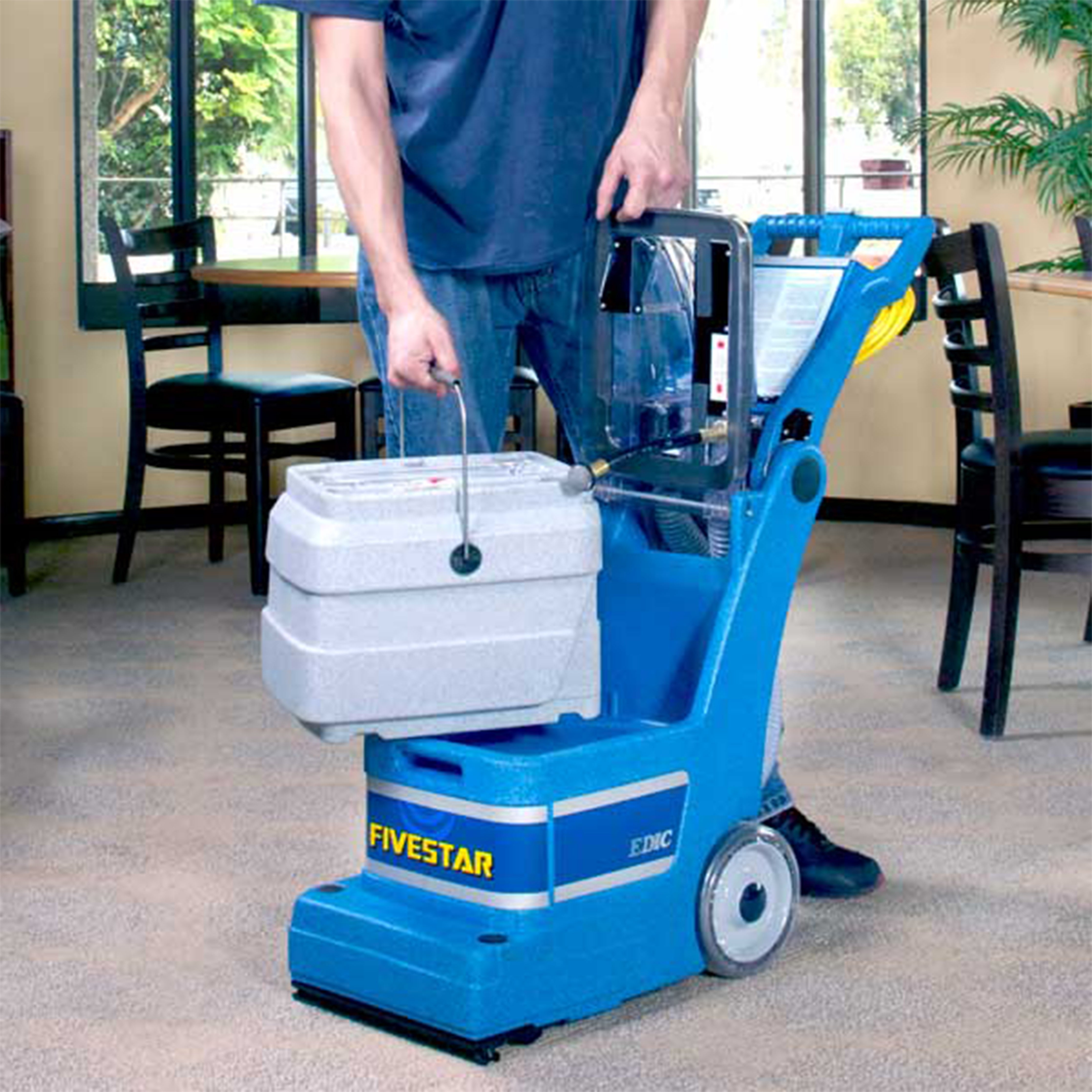 Edic Fivestar™ Self-Contained Carpet Extractor 85 PSI Pump, Single 2-Stage Vac 401TR  411TR
