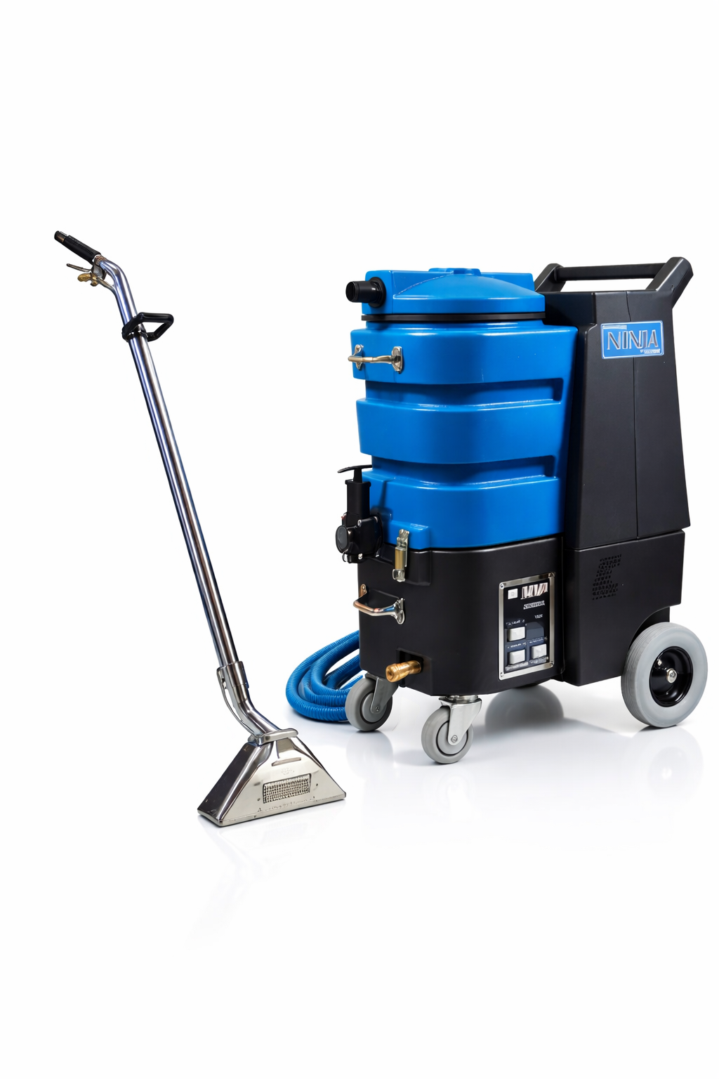 esteam ninja 500 carpet cleaning machine on a white background with carpet cleaning wand