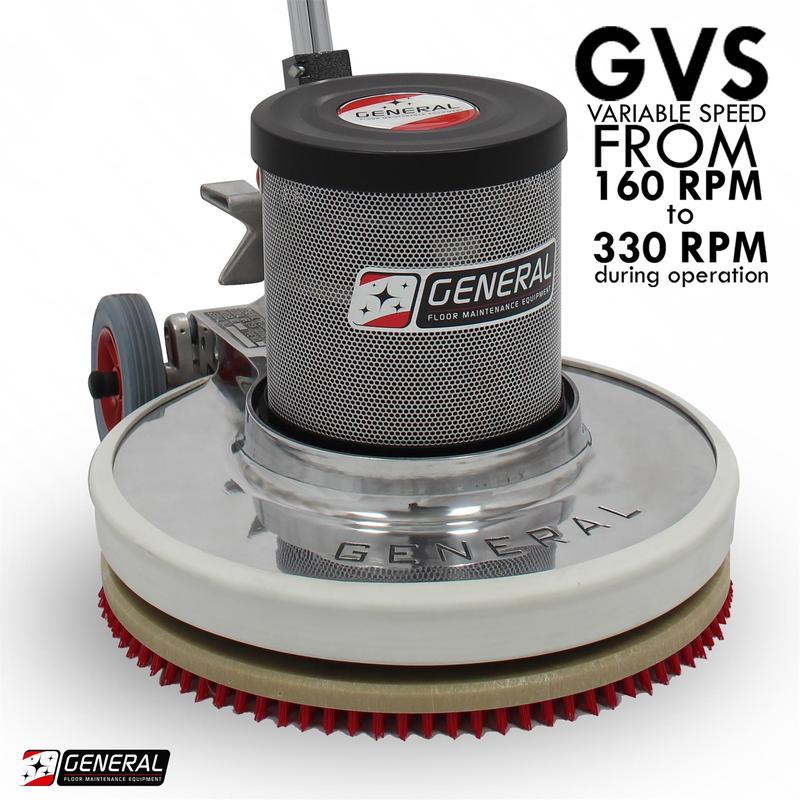 GENERAL Floorcraft 17" Floor Machine 160~330-RPM Variable Speed GVS-17