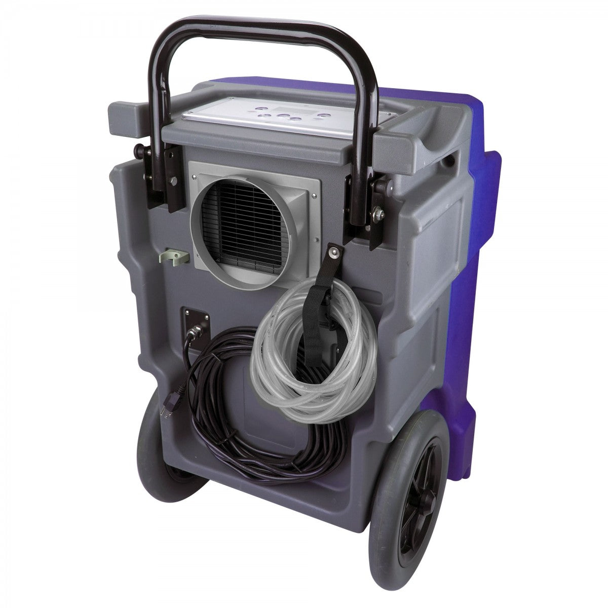 Back left view of Johnny Vac Commercial Dehumidifier JVDHUM190