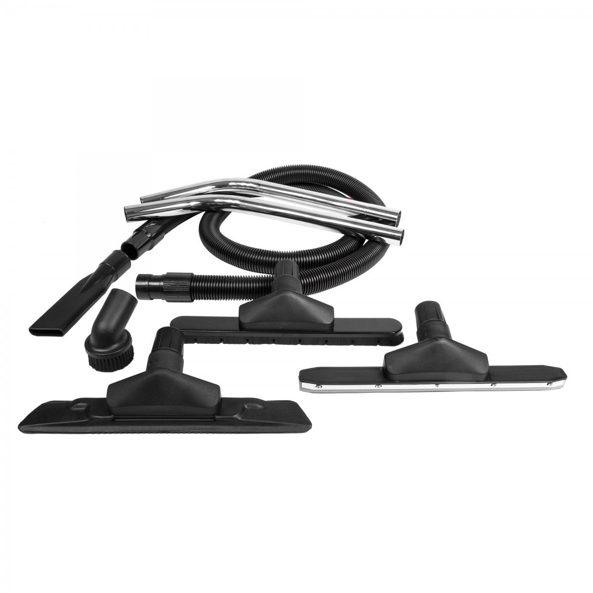 Cleaning accessories for Johnny Vac Ghibli HEPA Vacuum JV58H 15 Gal on white background.