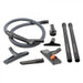Accessories of Johnny Vac Ghibli Wet & Dry Vacuum JV115 5.9 Gal on white background.