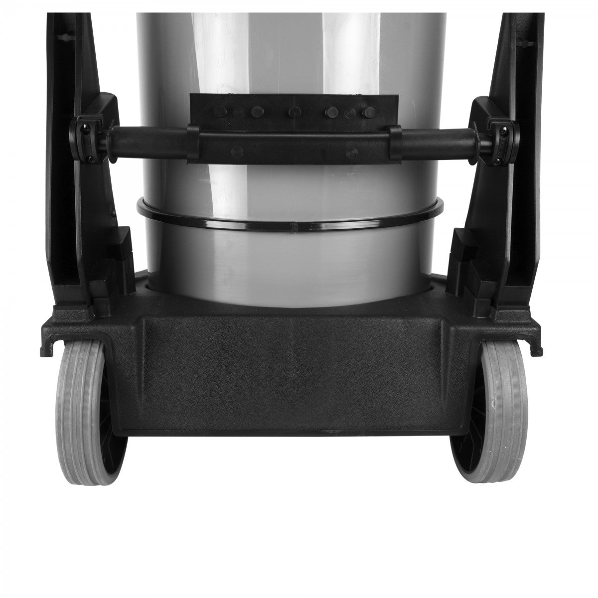 Bottom close-up view of Johnny Vac Ghibli Wet & Dry Vacuum JV420P 16 Gal KOALA 420B on white background.