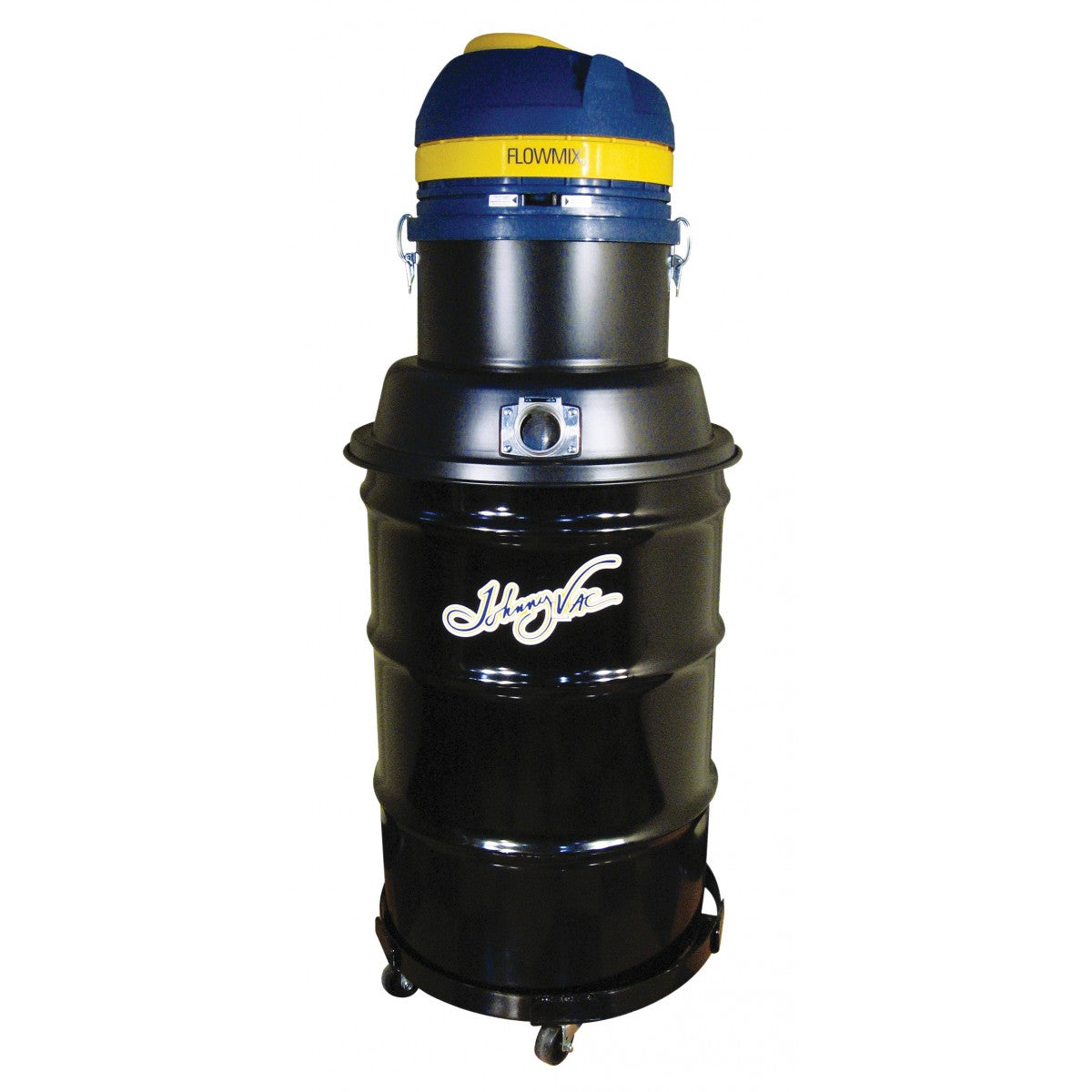 Full body view of Johnny Vac Ghibli JV45G-M Wet & Dry Vacuum with FLOWMIX Technology and accessories