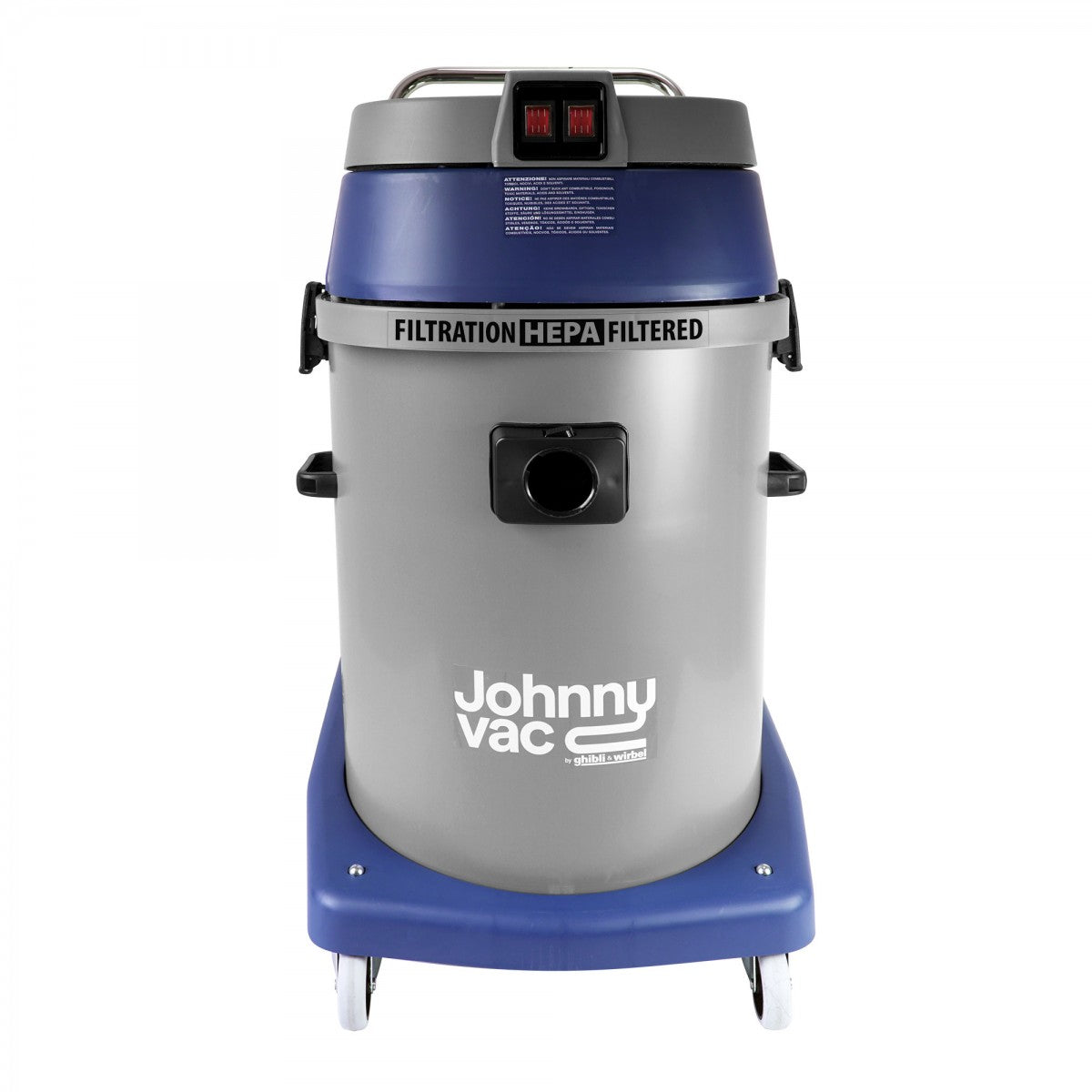 Front view of Johnny Vac HEPA Certified Commercial Vacuum JV58H
