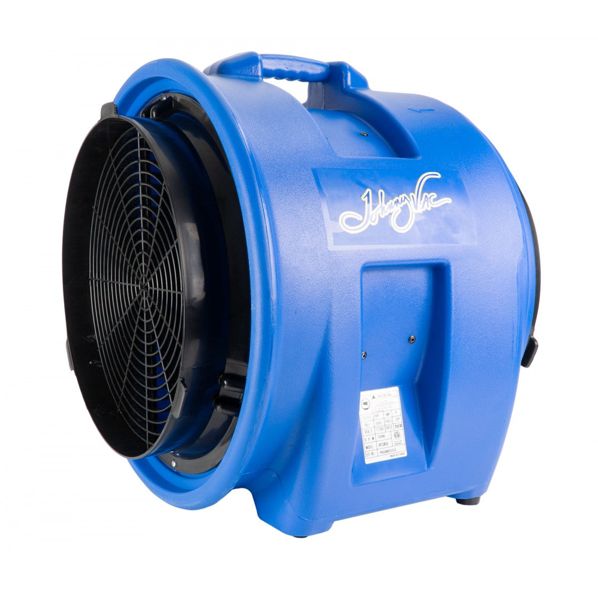  Front left-angled view of Johnny Vac Industrial Blower JV3016 on a white background.