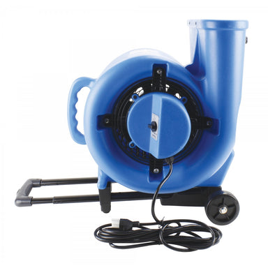 Full body view of Johnny Vac Portable Floor Blower / Fan / Floor Dryer JV3004W with handle at bottom left.