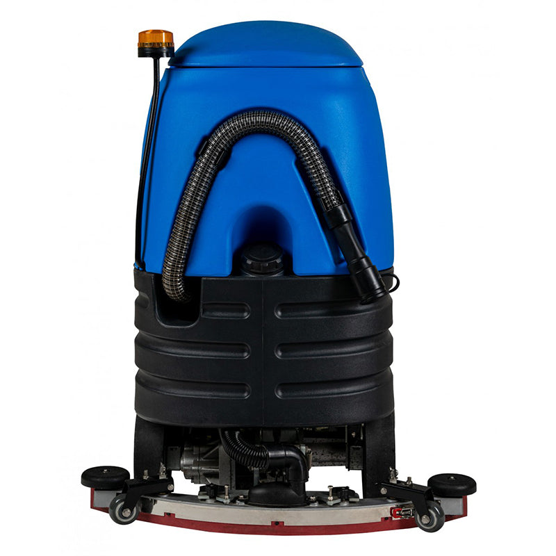 Back view of Johnny Vac Rider Scrubber 22" showing the rear components.