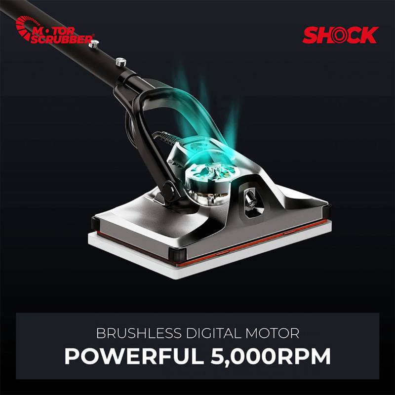 Motor Scrubber Shock powerful brushless motor in focus 