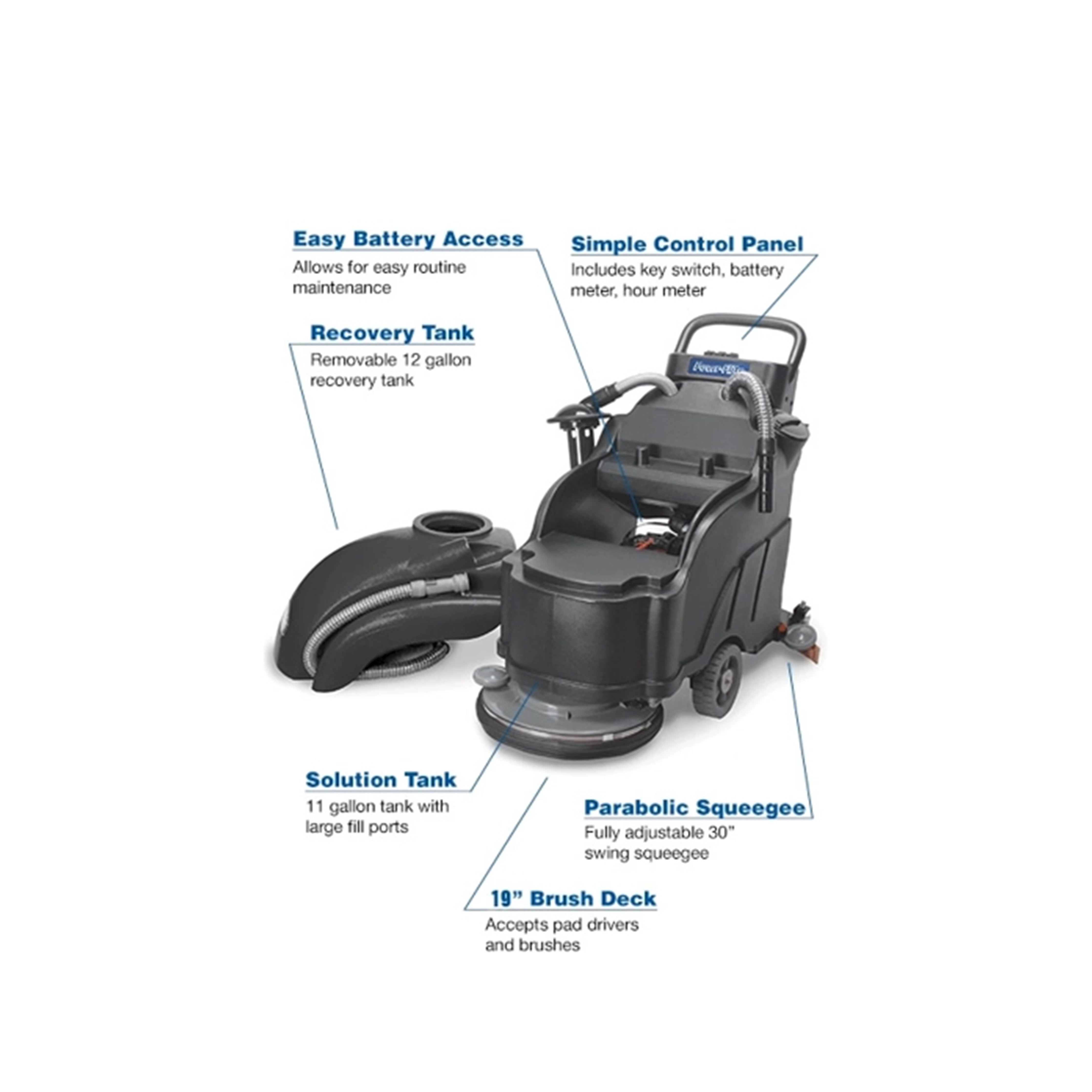 Powr-Flite battery powered automatic scrubber