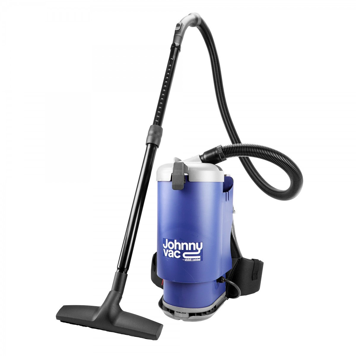 Johnny Vac Professional Backpack Vacuum - 1.5 gal (6 L) Tank Capacity - With Complete Tool Set - HEPA Filtration - 30' (9 m) Power Cable - Cushion Shoulder Straps & Waist Belt - Ghibli 15881250211 JVT1