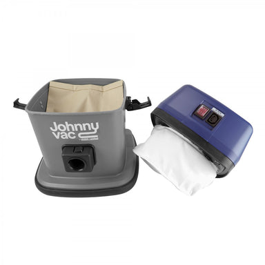 Johnny Vac Commercial Vacuum Johnny Vac - Tank Capacity of 3 gal (12 L) - Accessories and Paper Bag Included - Integrated Electrical Outlet - 1000 W Motor - Swivel Casters - Ghibli AS5 JV5