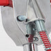 Close-up of handle with spring suspension system on floor machine.