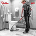 Motor Scrubber M3 Backpack Floor Scrubber used by worker to clean bathroom floors