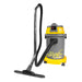 Johnny Vac Wet & Dry Commercial Vacuum - 8 Gal (25 L) Capacity - 8' (2.5 m) Hose - Metal Wands - Brushes and Accessories Included - Height 29" (74 cm) - Tank 13" (33 cm) - Base 16" (41 cm) -Ghibli AS27 JV27