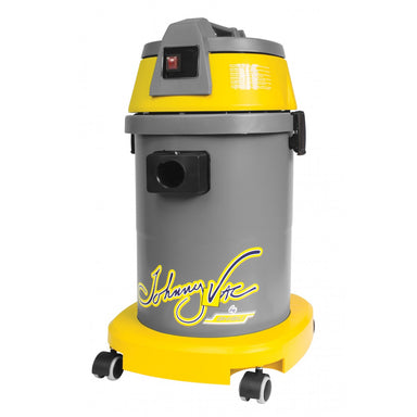 Johnny Vac Wet & Dry Commercial Vacuum - 8 Gal (25 L) Capacity - 8' (2.5 m) Hose - Metal Wands - Brushes and Accessories Included - Height 29" (74 cm) - Tank 13" (33 cm) - Base 16" (41 cm) -Ghibli AS27 JV27