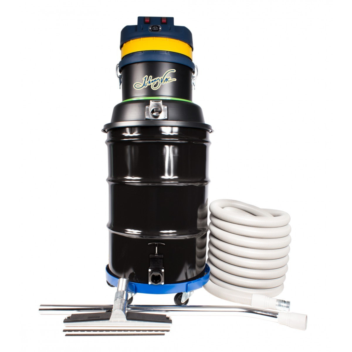 Johnny Vac Wet & Dry Commercial Vacuum - 2 Motors - Capacity of 45 Gal (171 L) - with Accessories & Trolley - 30' (9 m) Power Cord JV45G